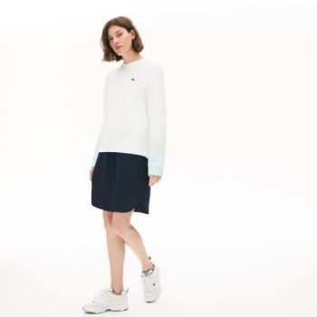 Lacoste Made in France Crew Neck Organic Cotton Sweatshirt - Mikiny Dámské Tyrkysové / Světle Zelene